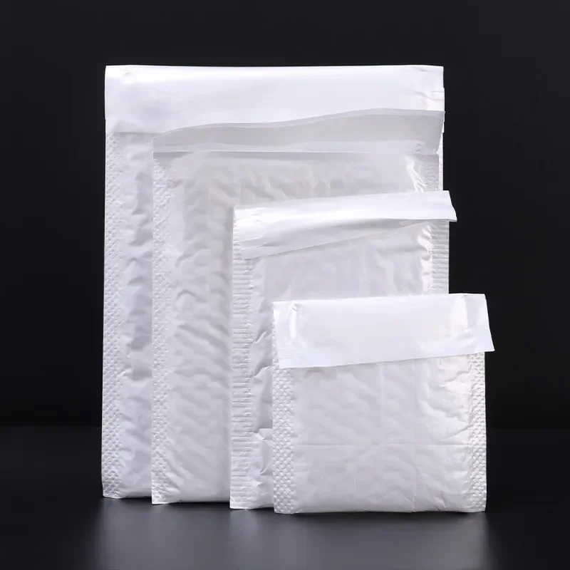 50/30/10Pcs White Bubble Envelope Bags for Magazine Lined Mailer Shipping Self Seal Waterproof Bags 11/15/23cm Packing Bags