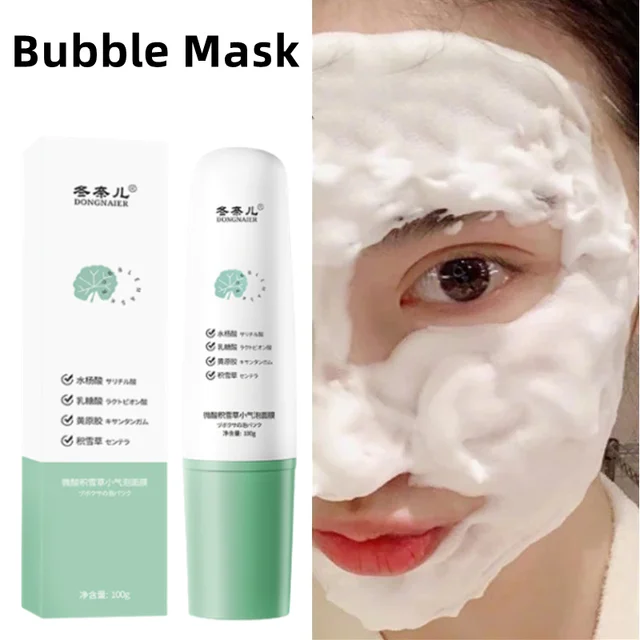 Salicylic Acid Bubble Cleansing Mask Whitening Acne Treatment Blackhead Removal Pores Purifying Face Skin Care Beauty Mask