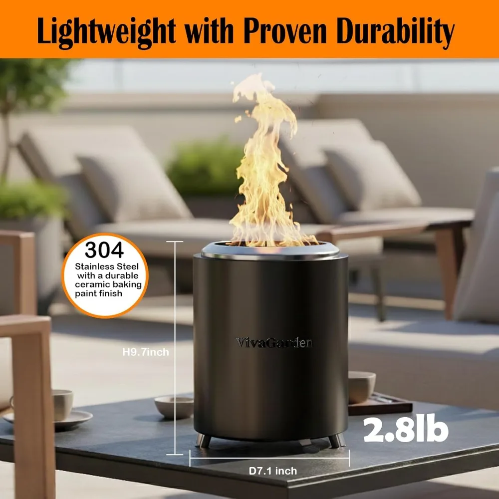 Portable Smokeless Tabletop Fire Pit 4