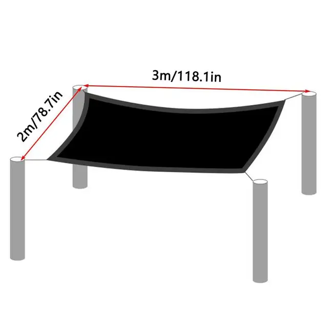 Fekete Napernyő Nettó Net-Uv-Ellenes Növényi Burkolat Háló Kerti Napsütés Pavilon Napellenző Kültéri Napfény Árnyékolás 50 ~ 90% - Image 6