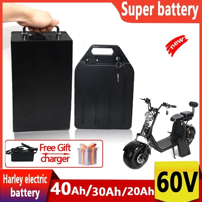 

60V 20ah 30ah 40ah Lithium Battery pack For Electric motorcycle 18650 for Two Wheel Foldable Citycoco Electric Scooter Bicycl