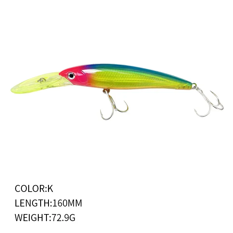 CF LURE 1PCS Minnow Slow Sinking Fishing Lure With Long Lip