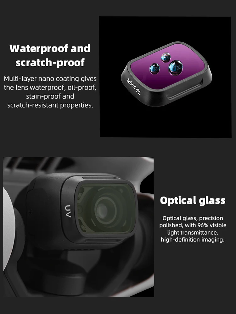 de filtres pour dji mini accessoires de importateur uv nd pièces