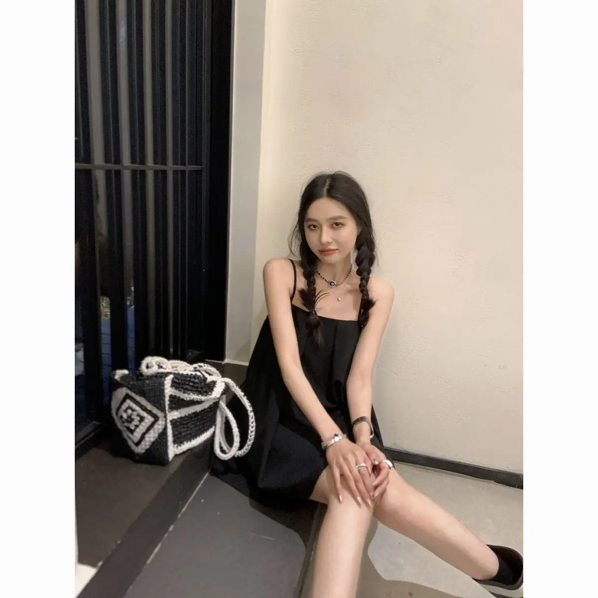 

Summer Loose Lace-up Halter Dress with Bow for Women, Slim A-line Short Dress Suitable for Holiday