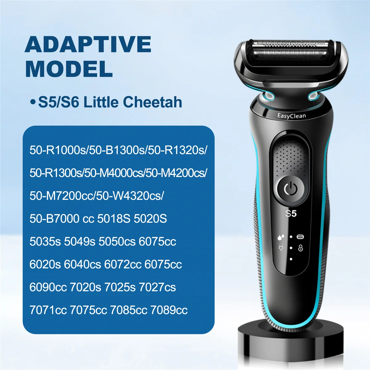 Per Braun Series 5/6 Braun Shaver 53B Testina Di Ricambio Per Rasoio Elettrico Di Ricambio 50-R1000S/50-B1300S 6075Cc