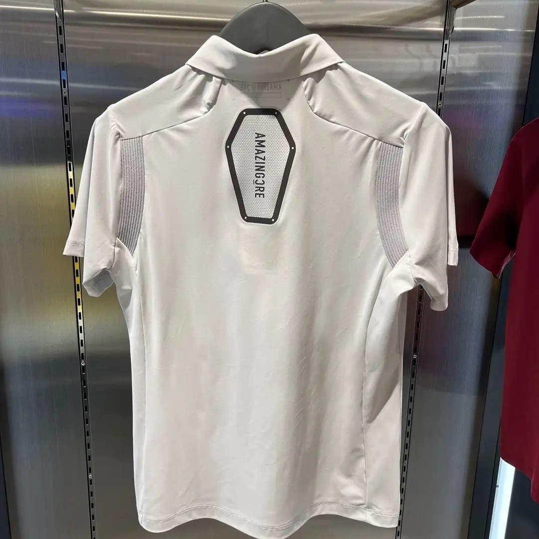 Women's Golf Clothing Solid Color Versatile Simple Slim Fit Breathable Lapel Short Sleeve T-Shirt