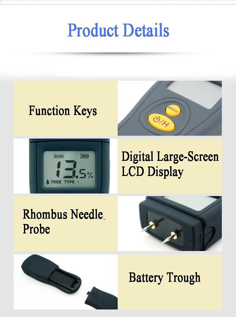 SMART SENSOR AR971 Digital Wood Moisture Meter Timber Moisture Meters Hygrometer