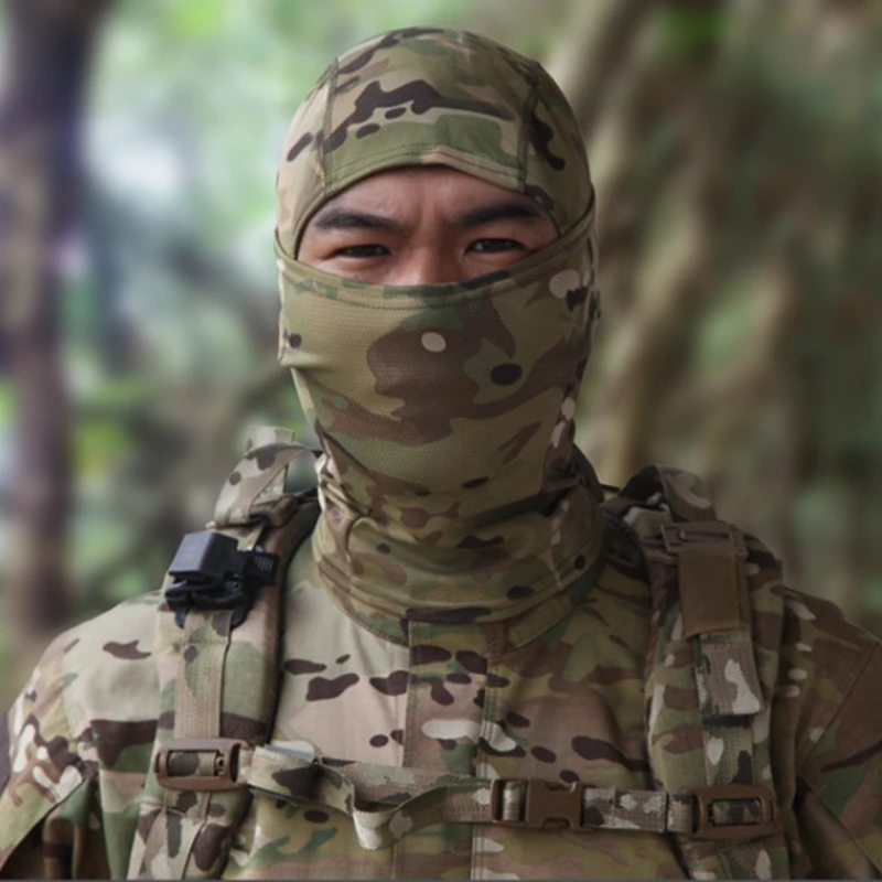 Balaclava Full Face Neck Scarf Head Warmer Outdoor Cycling Hiking Cap Skiing Scarf Camo Bandana