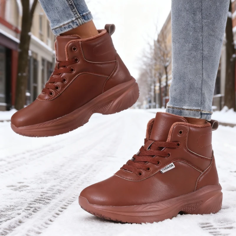 Winter Boots for Women Wide Toe Faux Fur Ankle Sneakers Waterproof Comfort Trend Warm Shoes Fashion Outdoor Platform Snow Boot