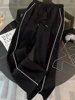 Women's Tracksuit Contrast Zipper Full Sleeve Jackets High Wasit Drawstring Straight Pants Female Suits 2025 Spring Lady Outfits 6