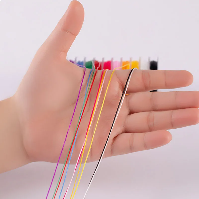 0.8mm Flat Crystal Elastic Thread Cords Rubber Stretchy Cord Rope For Jewelry Making Beading Bracelet Necklace String 60m/roll elastic cord for jewelry