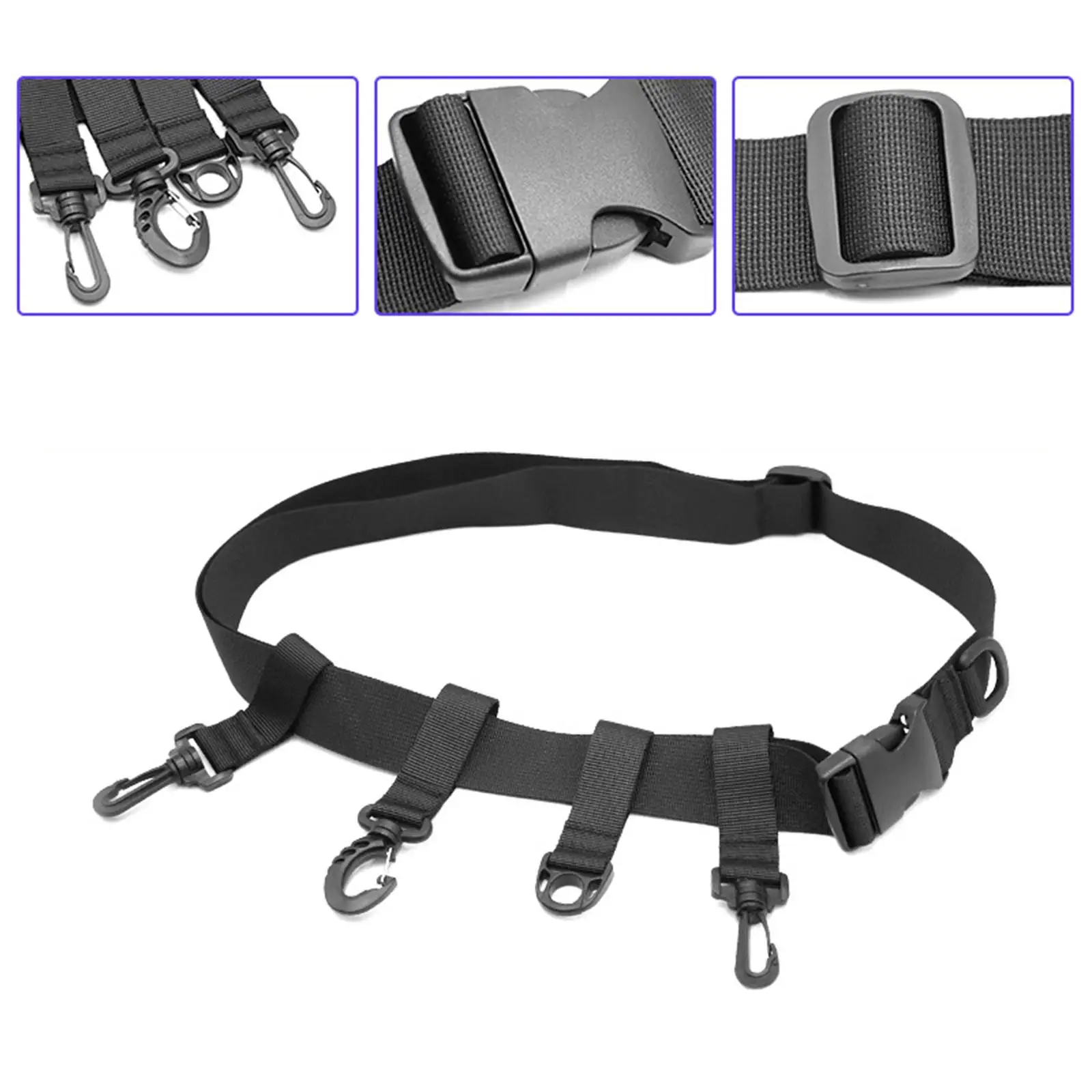Waist Belt Strap Quick Release Buckle Multifunctional Fishing Wader Belt Fishing Wading Belt for Rock Fishing Boat Bank Fishing 2