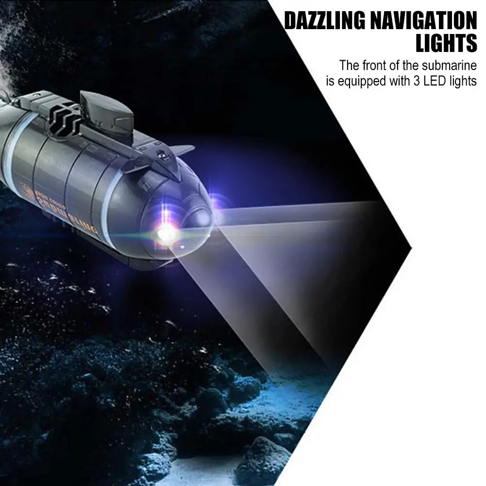 무선 원격 제어 잠수함 장난감 6방향 움직임 방수 충전식 배터리 수영장 욕조 야외 어린이 교육용