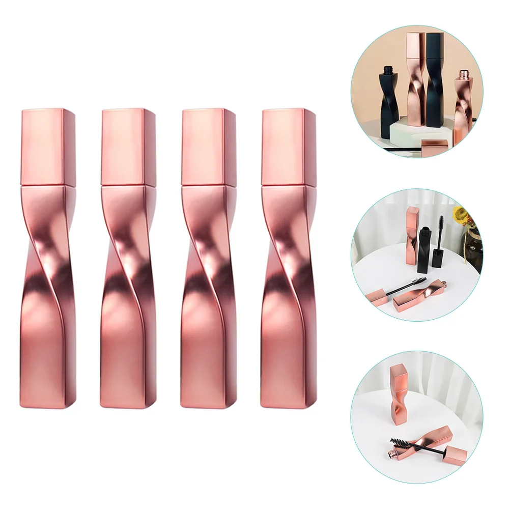 

4 Pcs Eyelash Brush Empty Tube Mascara Wands with Tool Self Made Bottle Plastic