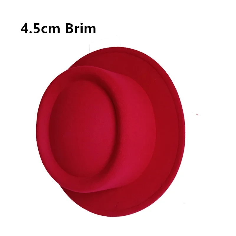 Fedora-Hut, 4,5 cm, dunkles Magenta, breite Krempe, Herrenmode, Herbst/Winter, Pork-Pie-Hut, Hochzeitshut, Damenhut, Gorras para hombres – Detail 9