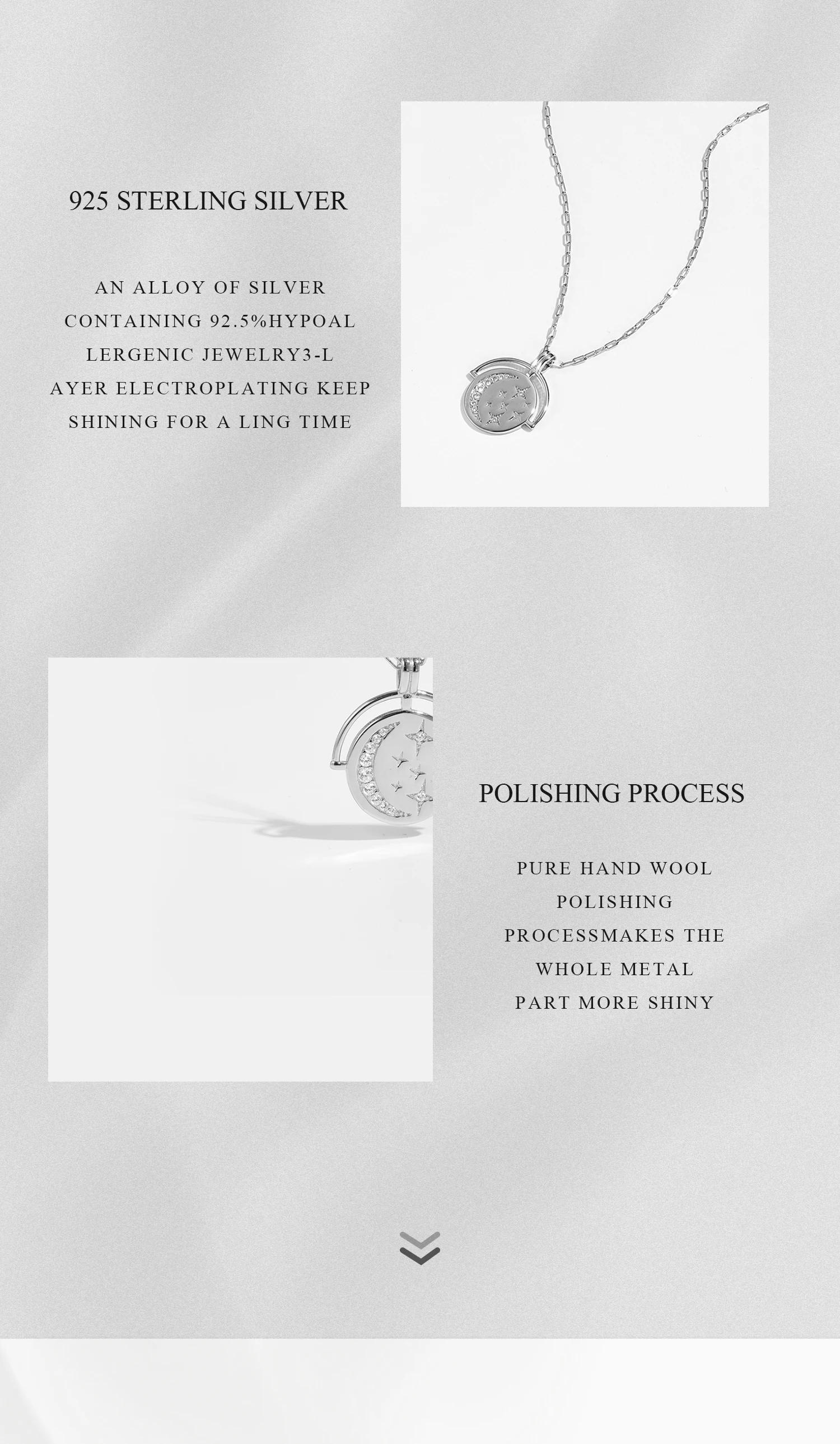 Silver Coins Horoscope Necklace with Star Zircon Pendant