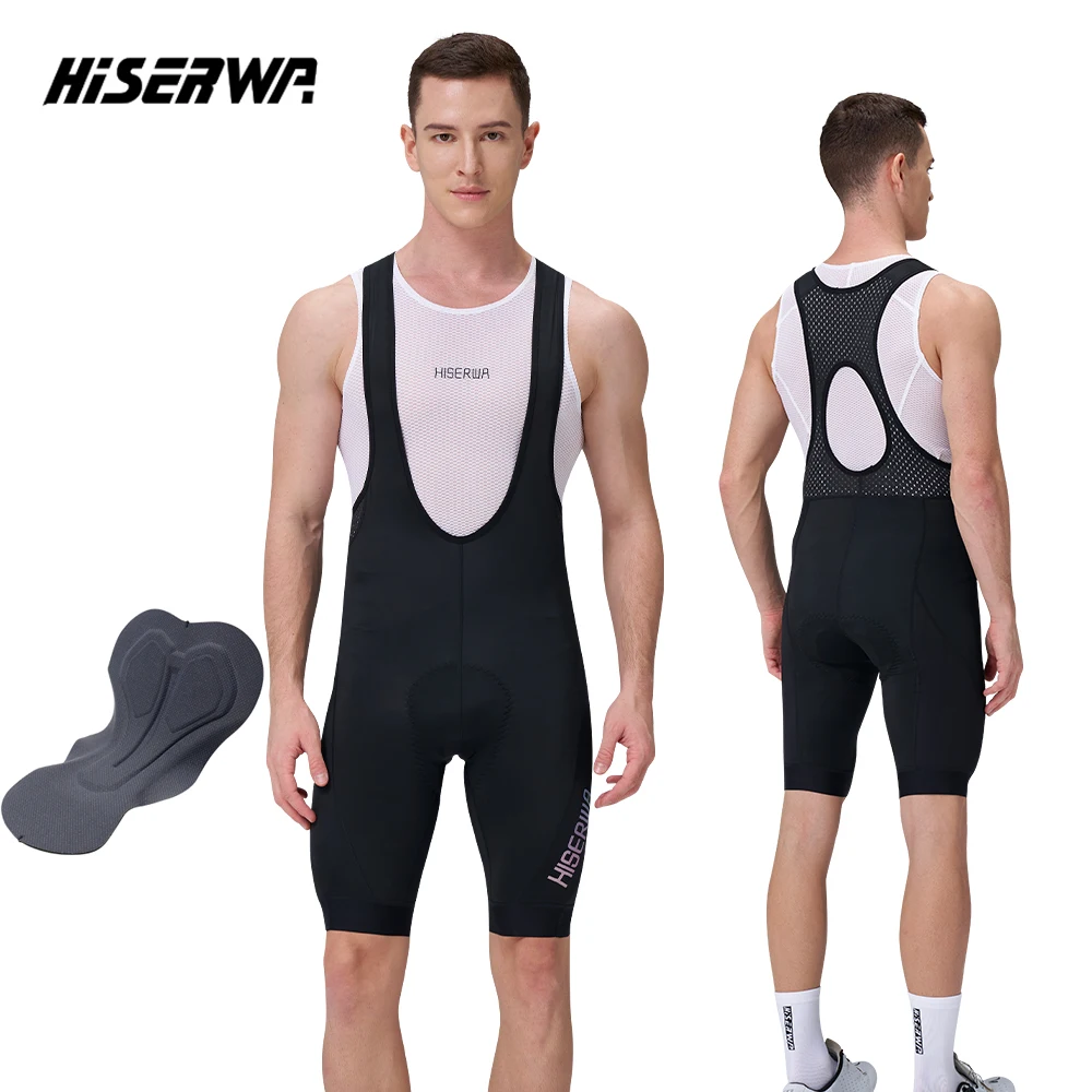 Men Cycling Bib Shorts MTB Road Bike Shorts Pro 6 Hours Cycling Pad Tights Breathable Quick-Dry Bicycle Riding