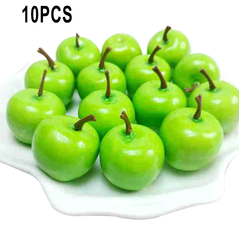 Artificial Foam Mini Apples Red Green Simulation Faux Fruit 10 Pcs DIY Crafts Ornaments Photography Props Wedding Home Decor artificial fruits and vegetables