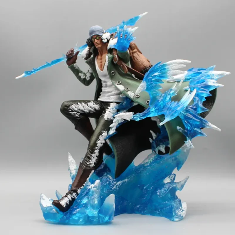 

30cm One Piece Aokiji Kuzan Figurine Action Gk Anime Figure Pvc 2 Heads 2 Hands Led Statue Model Collection Decoration Toy Gift