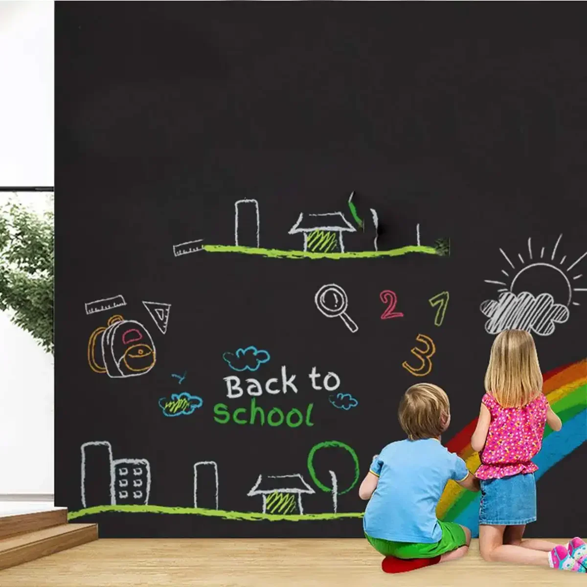 stickers-removable-wall-children-magic-blackboard-static-magnetic-chalk-self-adhesive-sheet-whiteboard-45x100cm-drawing