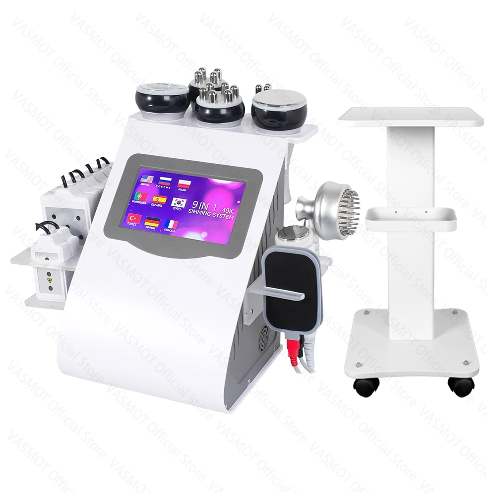 Body Sculpting Machine 40K RadioFrequency Multifunctional Body Sculpting 6/9IN1 Cavitation Vacuum Massage Device Body Shape Lipo Laser Slimming Machine