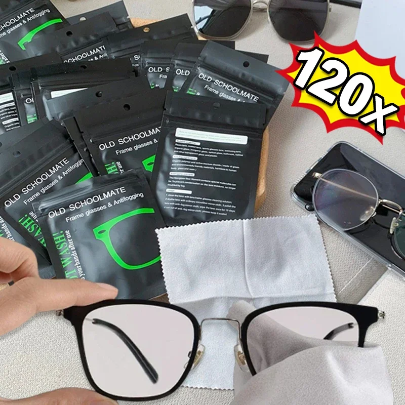 Anti-fog Suede Glasses Cloth Reusable Microfiber Anti-fog Glasses Cloth Glasses Lens Anti-fog Mobile Phone Cleaning Wipes 2