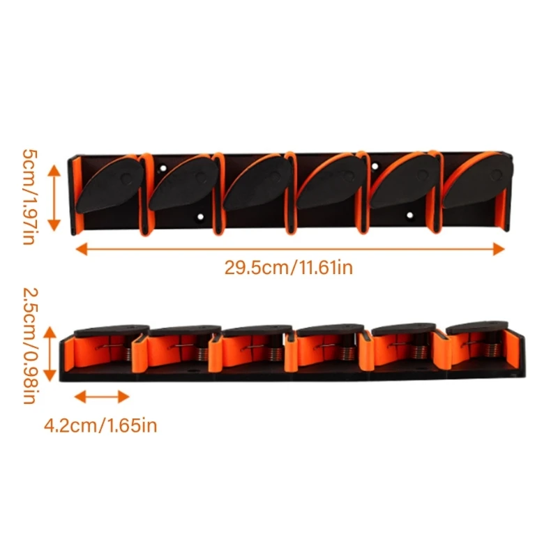 Wall Mounted Fishing Rod Holder, Storage Rack, Pole, Vertical Support, Holds 6 Fishing Rod, Easy to Install