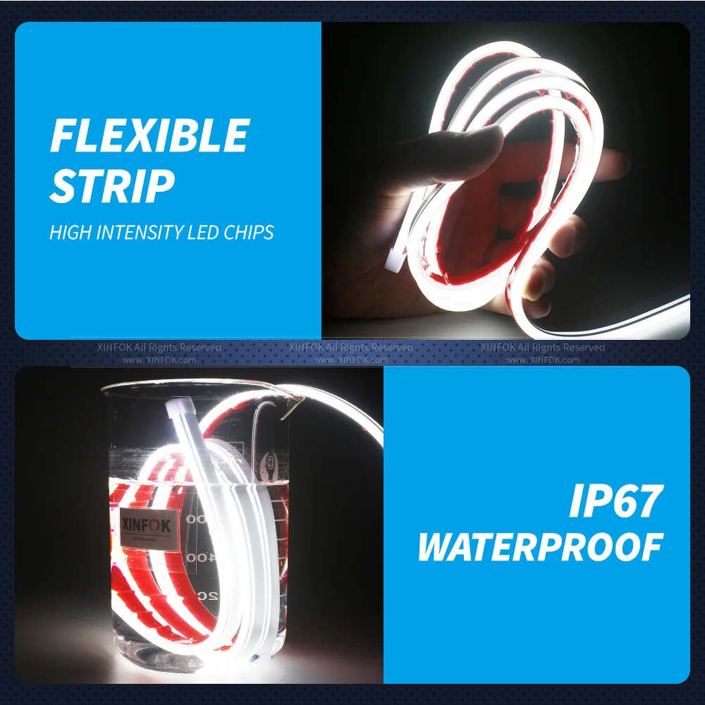 Generic Waterproof Dynamic Led Car Hood Lights Strip Universal Engine ...