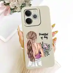 Cat Painted Soft Silicone Phone Case - Stylish Protective Back Cover Shell for Realme Note 70 (TYbai1021)