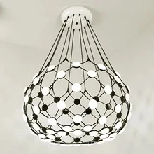 

Круглая Подвесная лампа, бриллиантовые люстры, украшение для потолка, железная клетка, для кухни