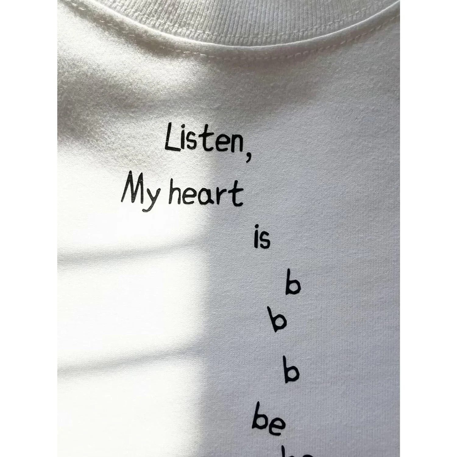[XNF Official Store]260 Of Grams Heavy Cotton! Listen, My heart is beating Sports Printed Vintage T-shirt Men's Women's Top
