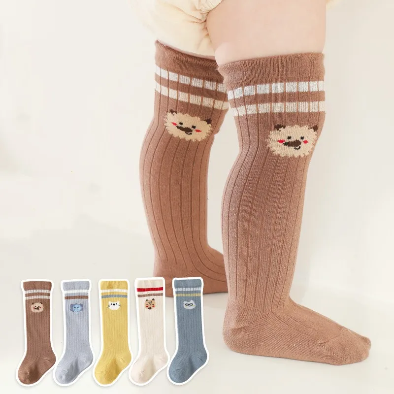 

Носки для девочек, гольфы, детские гетры для танцев, Длинные хлопковые носки-трубы с милым медведем, животным, мультяшным рисунком для принцессы 3 -12 лет