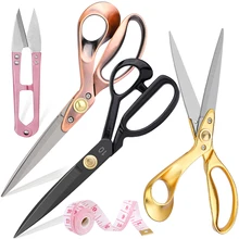 

IMZAY Professional Stainless Steel Tailor Scissors Kit With Small Yarn Scissors Tape Measure Sewing Tools Accessories Set
