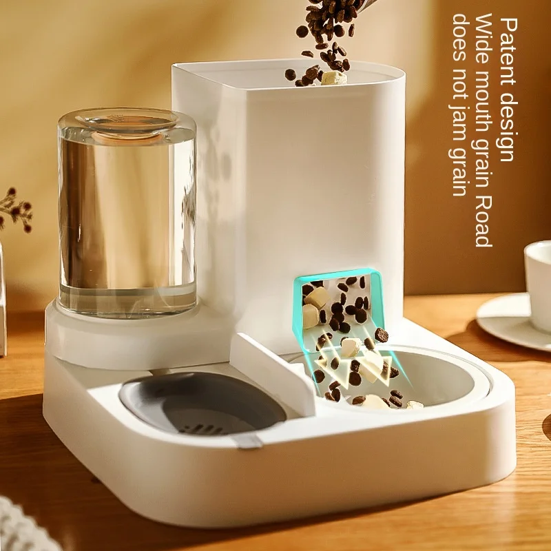 Pet Feeder Automatic Cat Feeding and Water Feeding Device 2-in-1 Water Dispenser Dog Bowl Cat Basin Pet Supplies