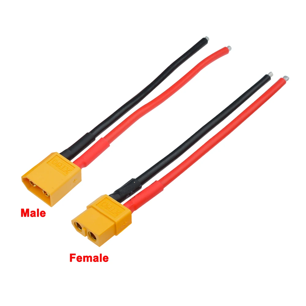 1pcs XT60 Female Male Connector With 10CM 14AWG Silicone Wire for Rc Drone Car Boat Rc Lipo battery