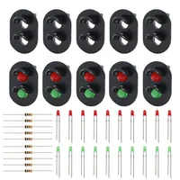 10pcs Signal Heads With 3mm LEDs For Railway Signal HO Or OO Scale Building & Construction Toys Model Building Accessories 1