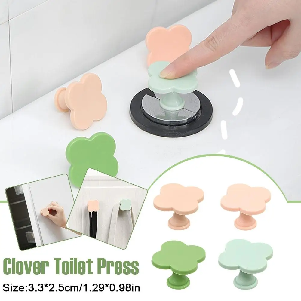 

Клевер, прижимная самоклеящаяся кнопка для унитаза, нажимная кнопка, ручка, Защитная крышка для унитаза, O1y1