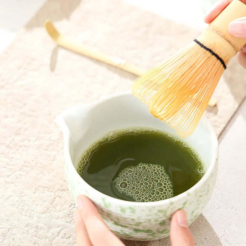Japanese Matcha Set Handmade Home Easy Clean Bowl Bamboo Whisk Teaspoon Tea Sets Tea Making Tools Accessories 1/2/4pcs