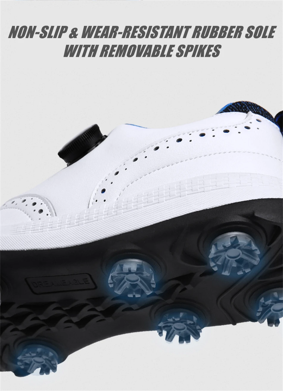 ゴルフシューズ　ADJUSTABLE Non-Slip Quick Lacing Golf Shoes Men's Professional Spikes Golfer