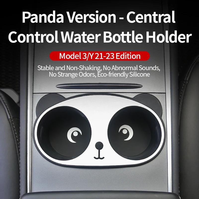 

NITOYO For Tesla Model Y/3 Central Control Water Bottle Holder Panda Version