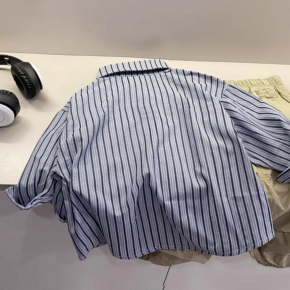 Boy Long Sleeves Shirts Baby Boys Striped Shirt Kids Tops Tees Shirts Spring Child Casual Thin Blouse