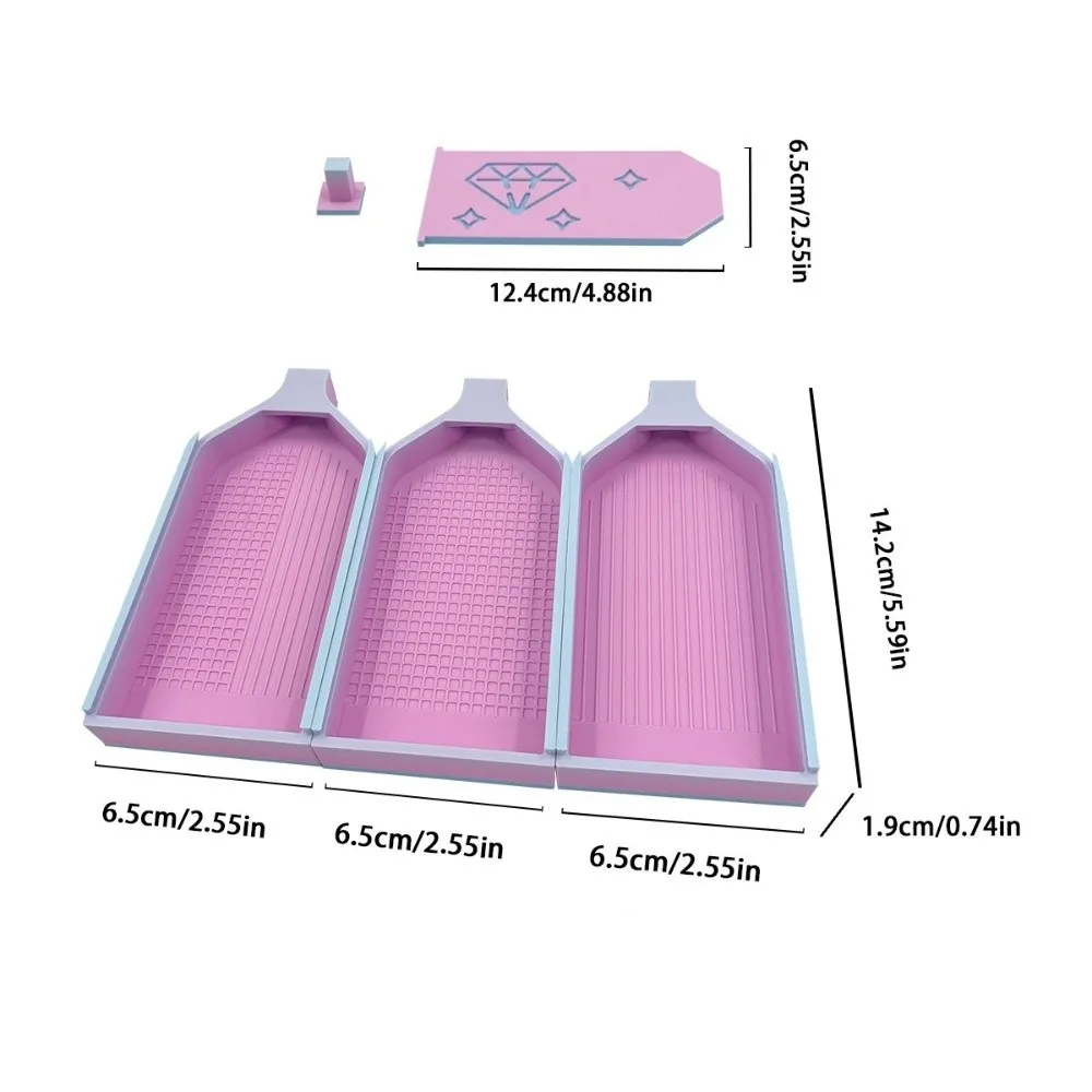DIY Craft Diamond Painting Tray Kits Multi-Color Embroidery Drill Storage Box Glitter Beading Plates Art Dot Drill Tray