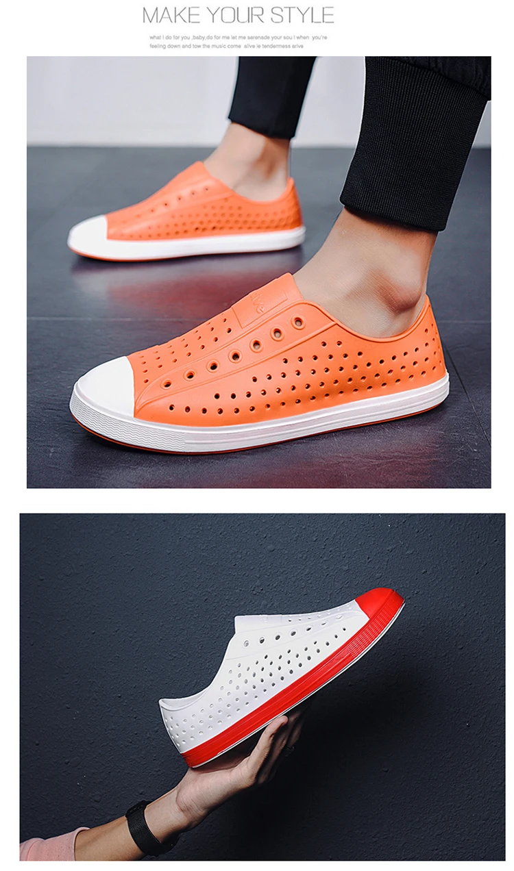 Summer Garden Wooden Sole Baotou Shoes Men's and Women's Universal Quick Drying Sandals Outdoor Anti sli_voghion.com