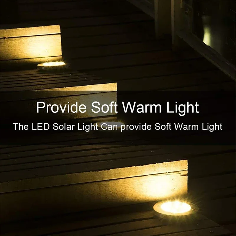 8LED Solar Power Disk Light Outdoor Garden Solar Underground Light Deck Light Sp