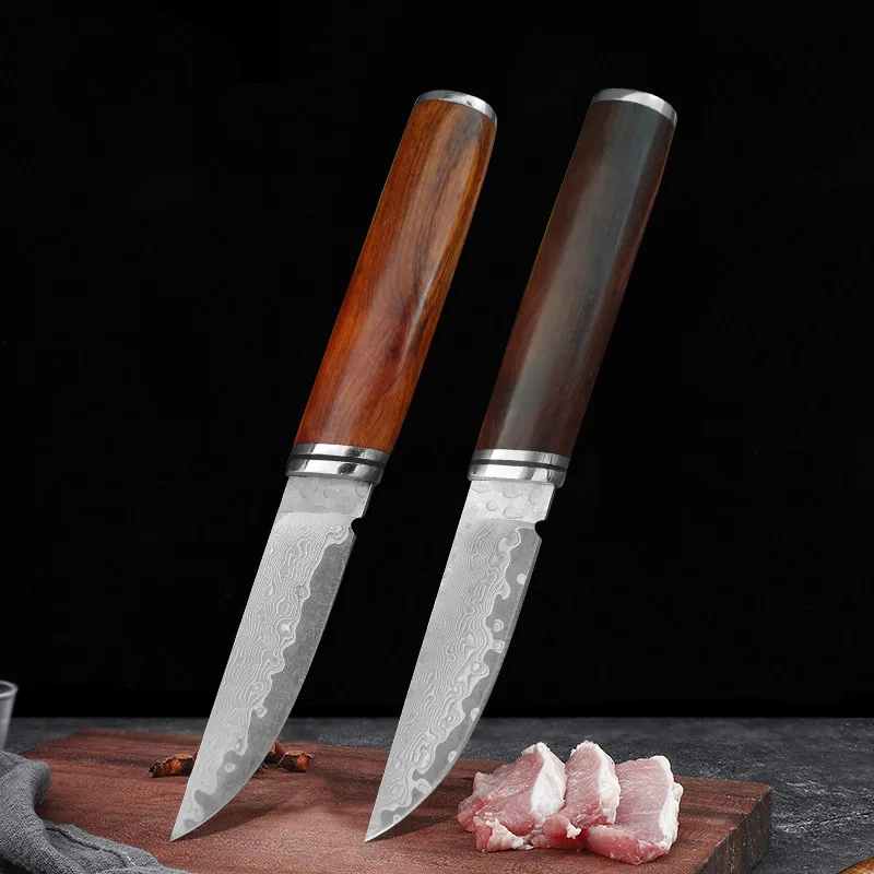 Damascus Steel Kitchen Knife Set - Butcher Boning Meat Cleaver