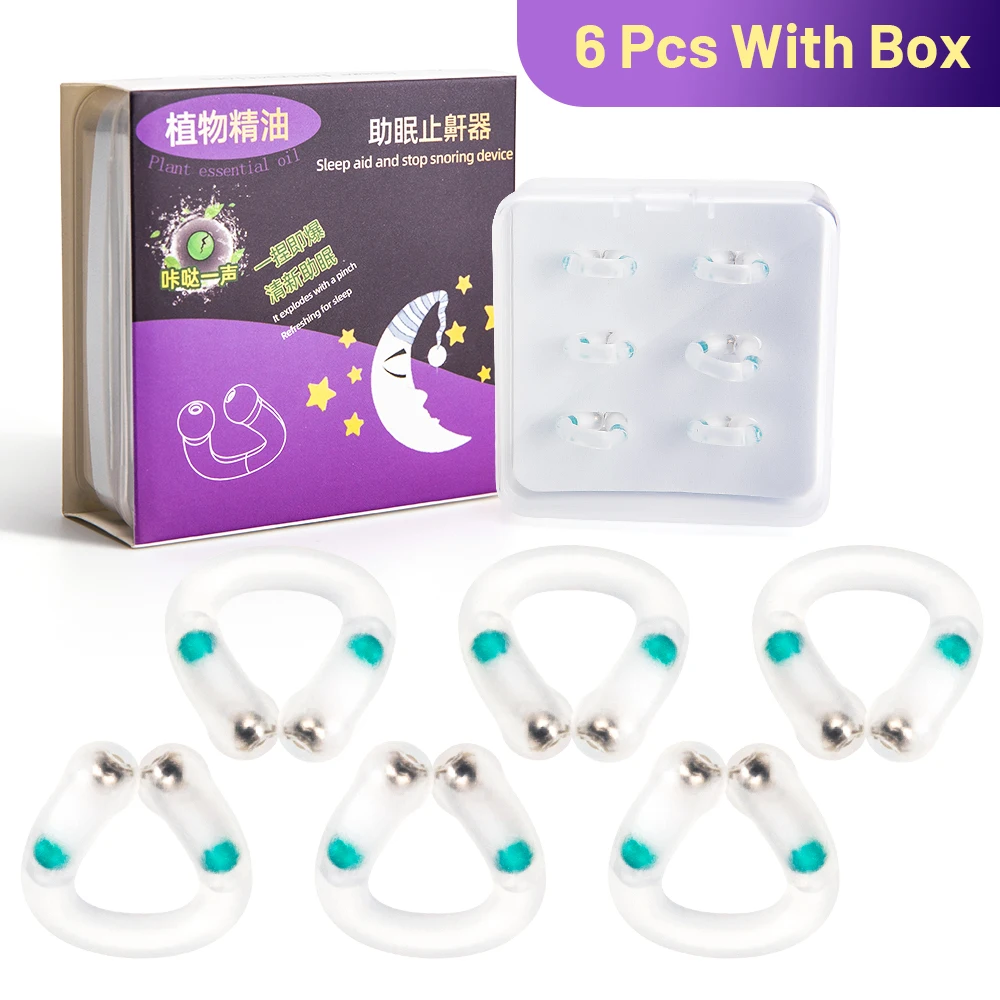 Anti Snoring Device Magnetic Anti Snore Stop Snoring Nose Clip Easy Breathing Nasal Dilator Improve Sleep Aid Apnea Night Device