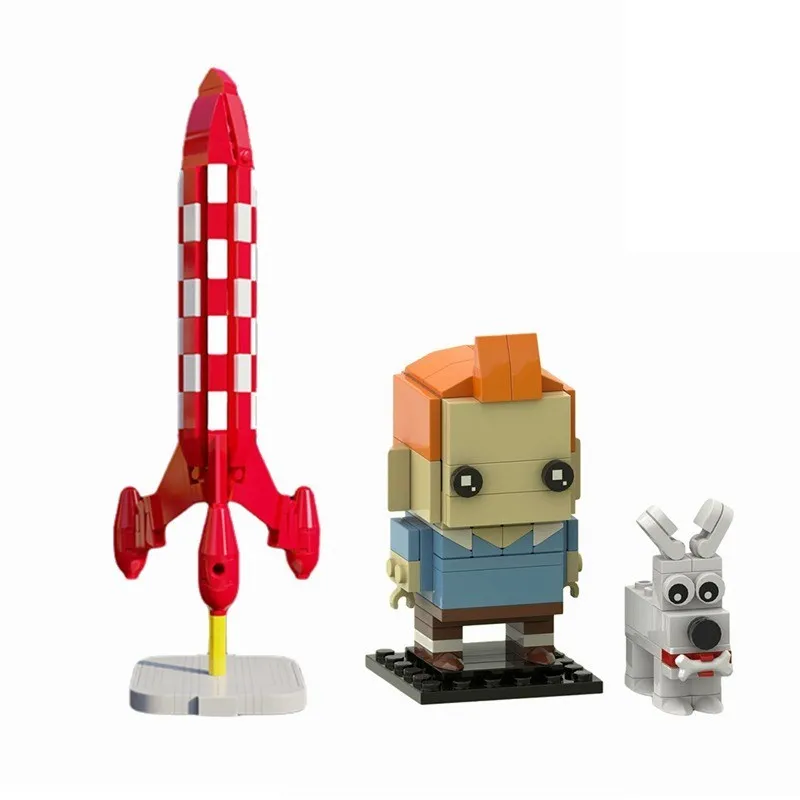 Moc Cartoon Aviation Space Rocket Buliding Block Set Brickheadzs Per Adventure Movie Rockets Assemblare Giocattoli Per Il Regalo Di Compleanno Del Rag