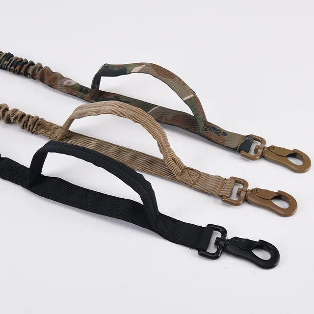 Military Tactical Dog Leash Elastic Dog Leads Durable Nylon Leash For Medium Large Dogs Ourdoor Dog Walking Training Supplie 2