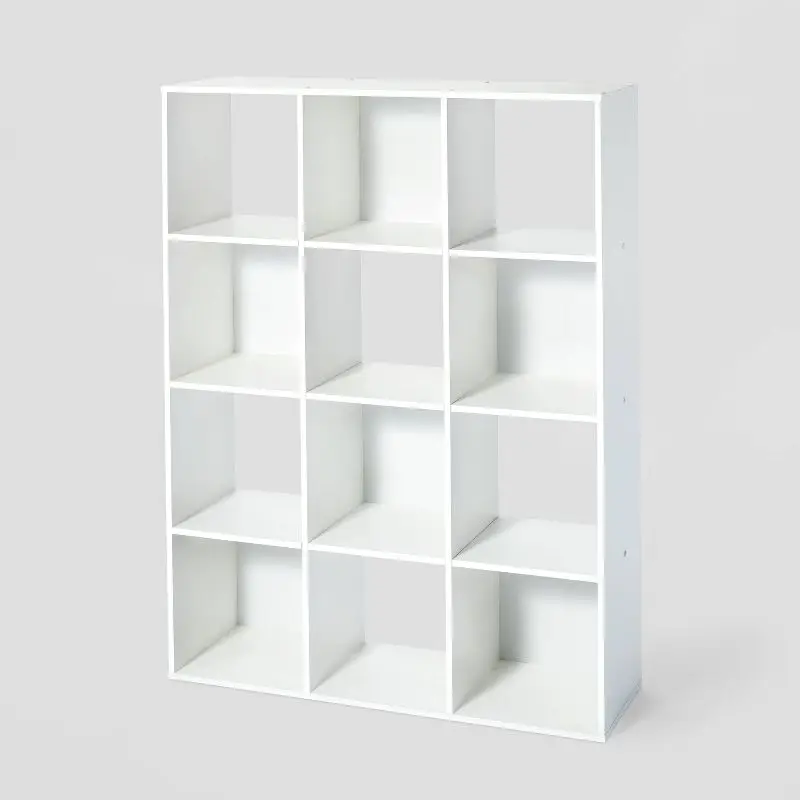 

Crisp White 11" 12 Cube Organizer Shelf for Spacious and Organized Room Layouts