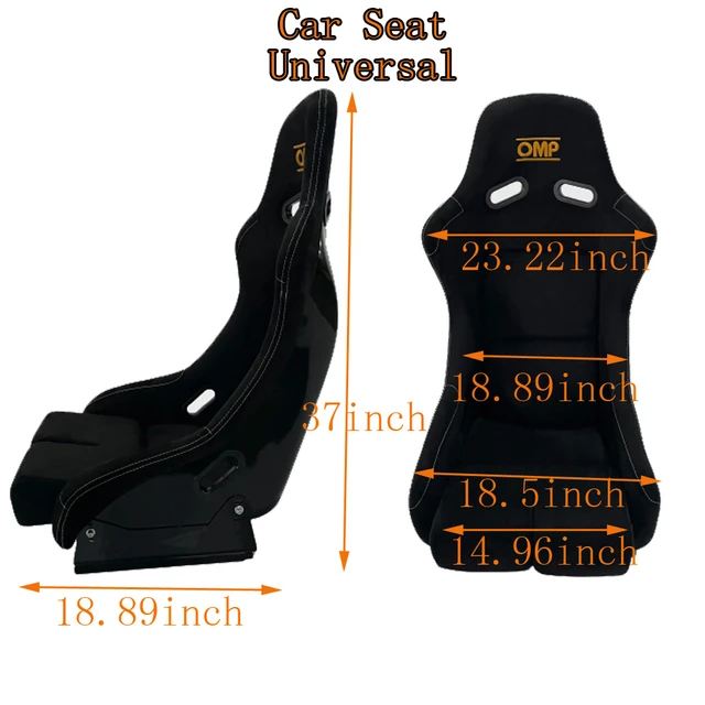 OMP Car Seat L Size Adjustable Racing Seat Universal For Sport Car  Simulator Bucket Seats Black Leather Car Interior Accessories - AliExpress